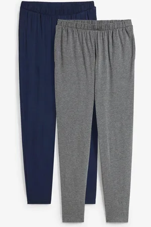 bonprix Pantaloni leggeri con cinta comoda a vita alta (pacco da 2)