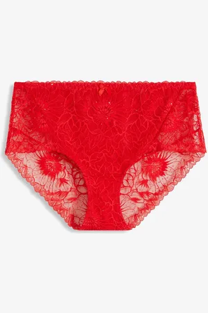 bonprix Culotte a vita alta in pizzo con paillettes
