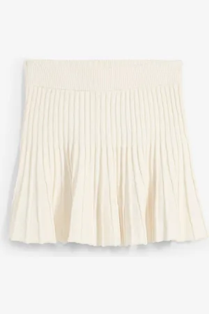 bonprix Minigonna in maglia plissettata