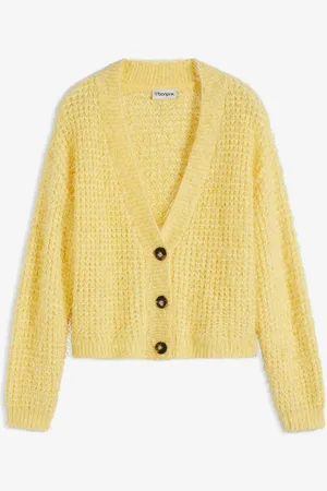 bonprix Cardigan oversize con filato a fettuccia