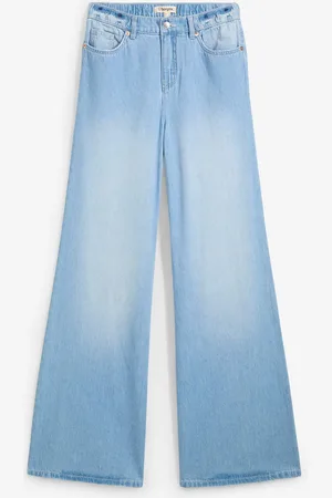 bonprix Jeans wide leg con cinta comoda, vita alta