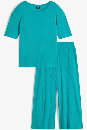 bonprix Tuta da casa a coste con pantaloni culotte