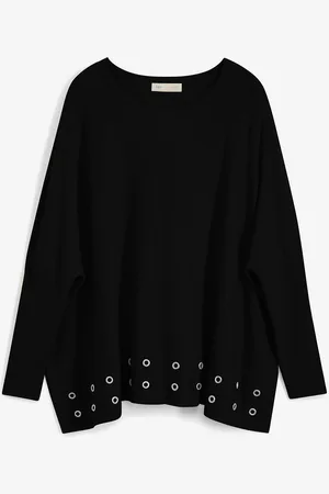 bonprix Maglione poncho con occhielli