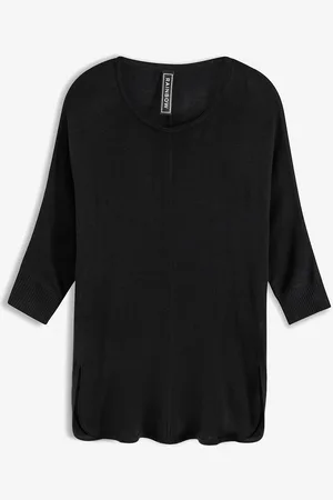 bonprix Maglione in filato fine con maniche a 3/4