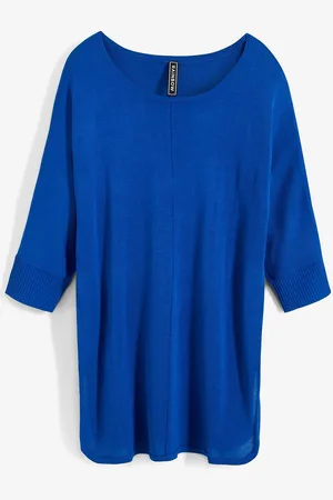 bonprix Maglione in filato fine con maniche a 3/4
