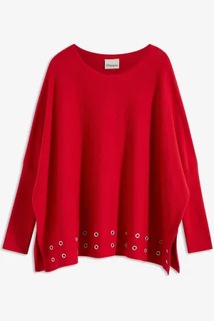 bonprix Maglione poncho con occhielli