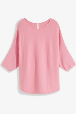 bonprix Maglione oversize a costine in misto viscosa