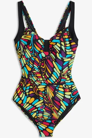 bonprix Costume intero in poliammide riciclata con effetto modellante medio