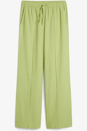 bonprix Pantaloni a palazzo in misto lino e viscosa leggero
