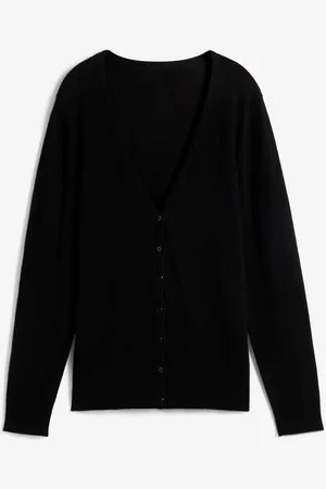 bonprix Cardigan basic in filato fine con bottoni