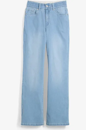 bonprix Jeans straight con spacco, vita alta