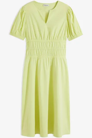 bonprix Abito midi con vita elasticizzata arricciata