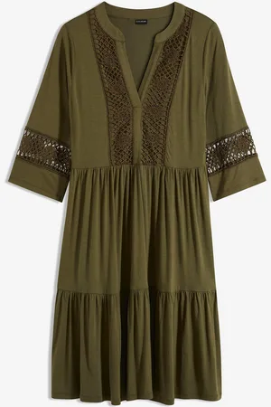 bonprix Abito tunica con pizzo