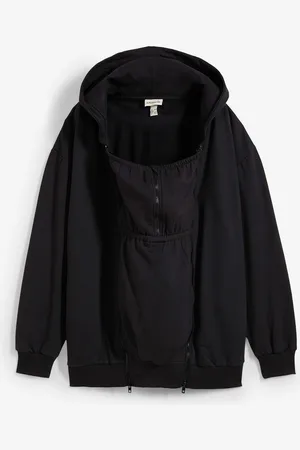 bonprix Felpa con zip prémaman 3 in 1 con cappuccio e inserto babywearing