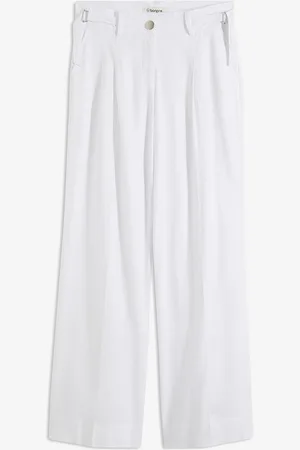 bonprix Pantaloni a palazzo in misto lino leggero