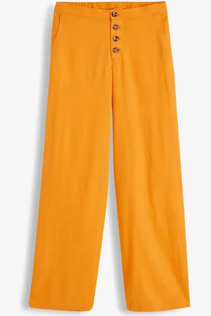 bonprix Pantaloni a palazzo in misto lino extra lunghi