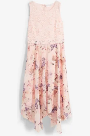 bonprix Abito in chiffon con pizzo