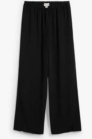 bonprix Pantaloni a palazzo in crêpe strutturato