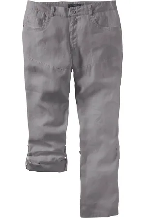 bonprix Pantaloni in lino regolabili regular fit
