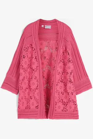 bonprix Cardigan con pizzo