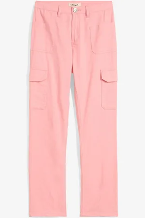 bonprix Pantaloni cargo larghi in twill, vita media