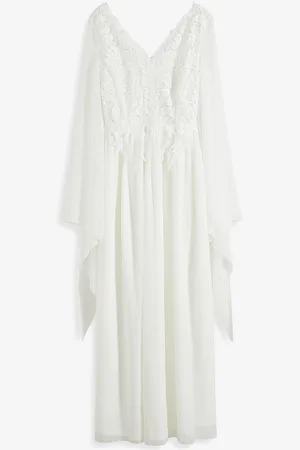 bonprix Abito da sposa in chiffon fine con pizzo