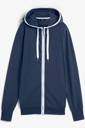 bonprix Felpa elasticizzata con zip e cotone