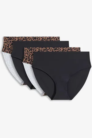 bonprix Culotte a vita alta che non segna in microfibra (pacco da 4)