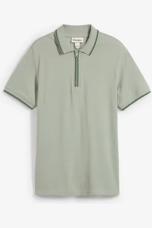 bonprix Polo in piquet di puro cotone con cerniera