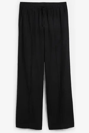 bonprix Pantaloni a palazzo in misto lino e viscosa leggero
