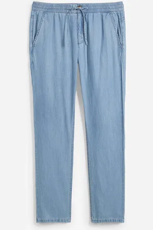 bonprix Jeans con lino ed elastico in vita regular fit, straight