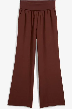 bonprix Pantaloni a palazzo con fascia a coste in vita