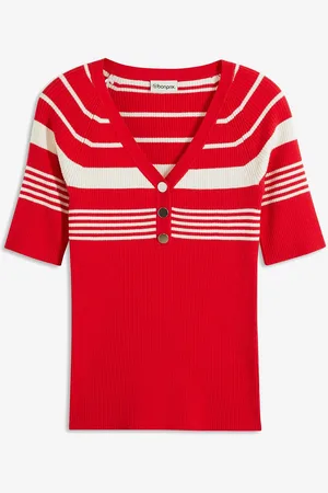 bonprix Maglione in filato fine con bottoni decorativi