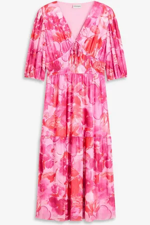bonprix Abito midi in mesh con fantasia