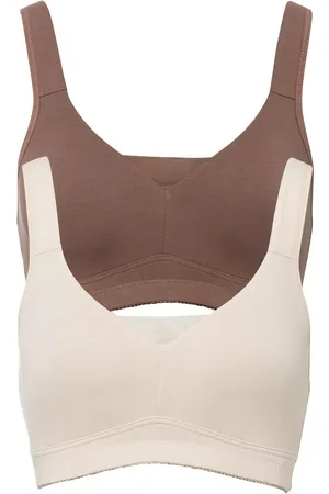 bonprix Reggiseno t-shirt senza ferretto con cotone (pacco da 2)