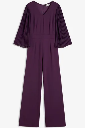 bonprix Tuta in jersey con maniche plissettate in fine chiffon