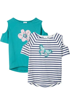 bonprix T-shirt con cut-out sulle spalle e cotone biologico (pacco da 2)