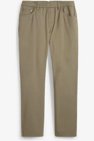bonprix Pantaloni con elastico in vita in puro cotone regular fit, straight