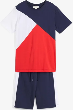 bonprix T-shirt e bermuda in felpa di puro cotone (set 2 pezzi)