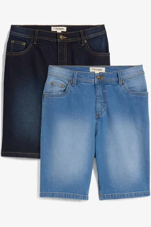 bonprix Bermuda in jeans elasticizzato, regular fit (pacco da 2)