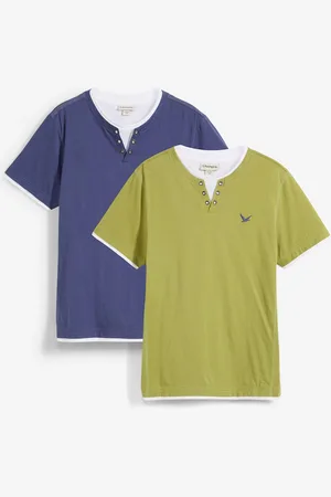 bonprix Maglia 2 in 1 a maniche corte (pacco da 2)