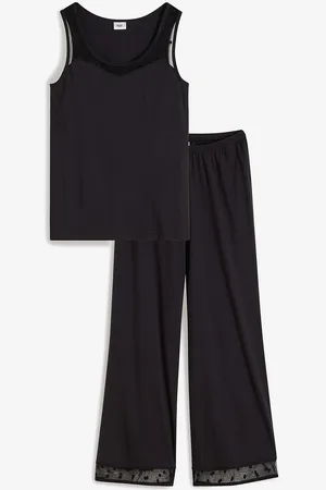 bonprix Pigiama con inserto in pizzo