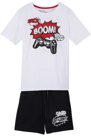bonprix T-shirt e pantaloncini in jersey di puro cotone (set 2 pezzi)