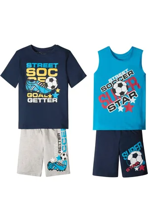 bonprix T-shirt, canotta, bermuda (set 4 pezzi)