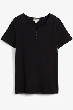 bonprix Maglia serafino in puro cotone biologico
