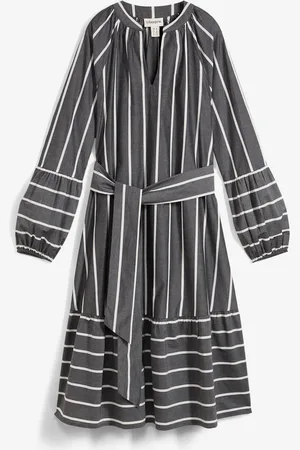 bonprix Abito midi a righe in puro cotone