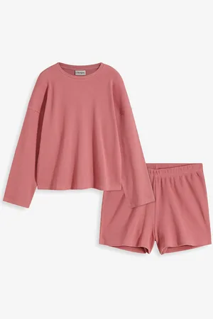 bonprix Tuta da casa in jersey alveolare con pantaloncini