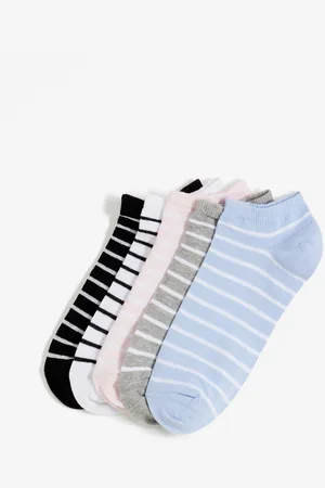 bonprix Calzini per sneakers con cotone biologico (pacco da 5 paia)
