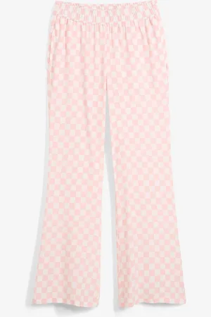 bonprix Pantaloni a palazzo a quadri in viscosa fluente