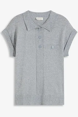 bonprix Maglione polo con cotone